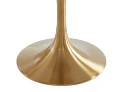 Mesa jantar redonda - Mármore branco, metal dourado NORAH