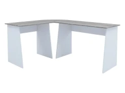 Mesa Masola Branco/carvalho Sonoma Mesa 1: A. 74 x L. 80 x P. 50 cm, Mesa 2: A. 74 x L. 110 x P. 50 cm Placa de canto: A. 8 x L. 50 x P. 50 cm