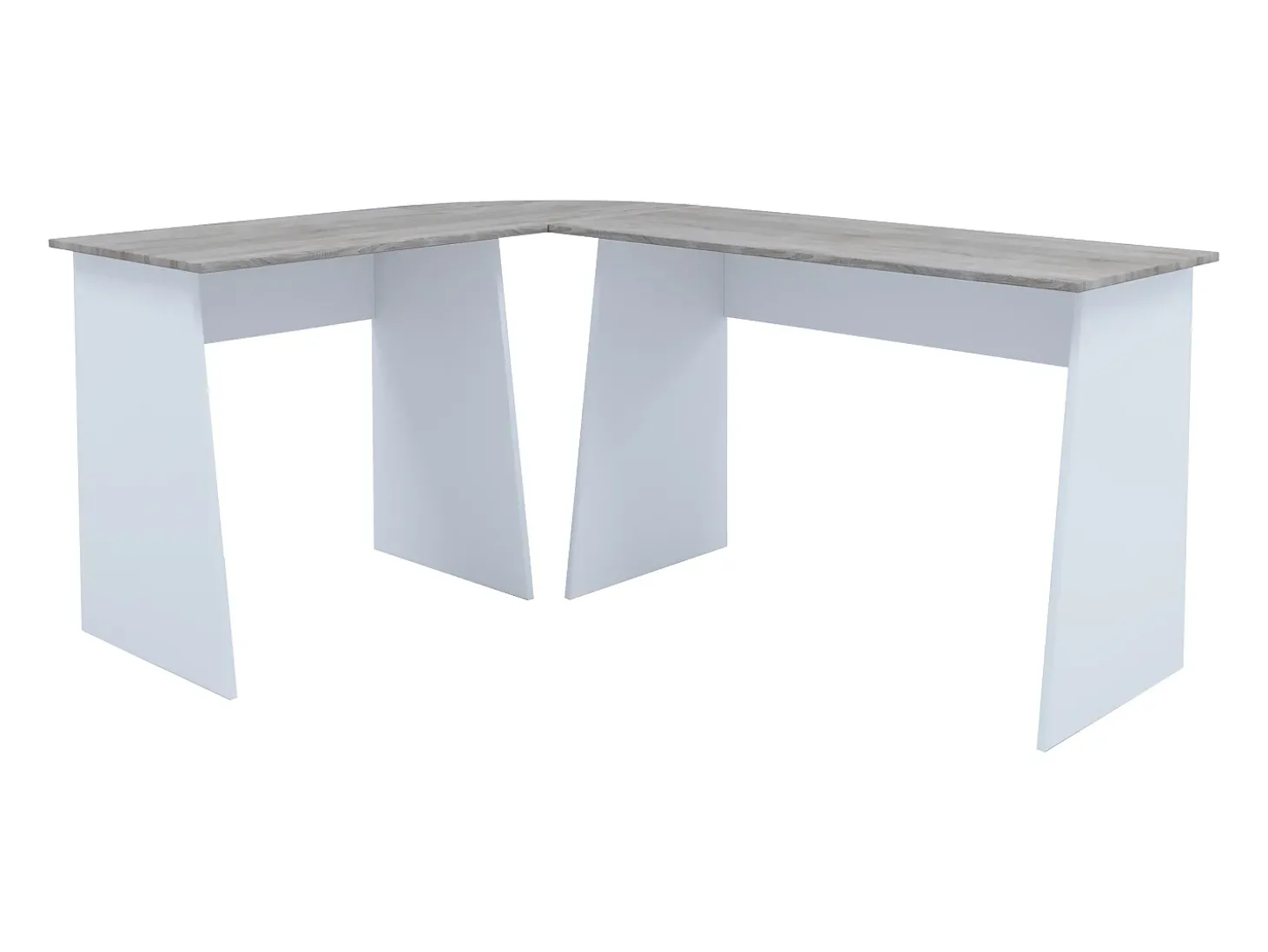 Mesa Masola Branco/carvalho Sonoma Mesa 1: A. 74 x L. 80 x P. 50 cm, Mesa 2: A. 74 x L. 110 x P. 50 cm Placa de canto: A. 8 x L. 50 x P. 50 cm