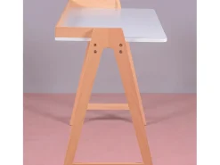 Mesa minimalista de madeira de carvalho - Pop - Branco