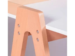 Mesa minimalista de madeira de carvalho - Pop - Branco