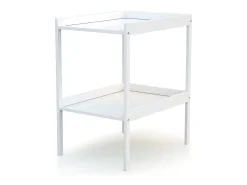 Mesa muda-fraldas com 1 prateleira de madeira Branco MILO