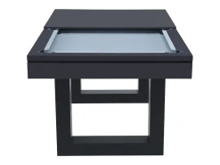 Mesa multi-jogos 3 em 1 bilhar e pingue-pongue em madeira preta DENVER - Elegância e entretenimento garantidos