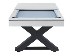 Mesa multi-jogos em madeira branca pingue-pongue e bilhar TEXAS - 3 em 1, alta qualidade, design elegante