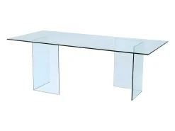 Mesa para refeições COLEDON - 8 lugares - Vidro temperado