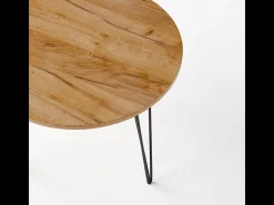 Mesa redonda MIKA Ø90 cm para cozinha, sala de estar, sala de jantar Carvalho Craft