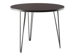Mesa redonda MIKA Ø90 cm para cozinha, sala de estar, sala de jantar Preta