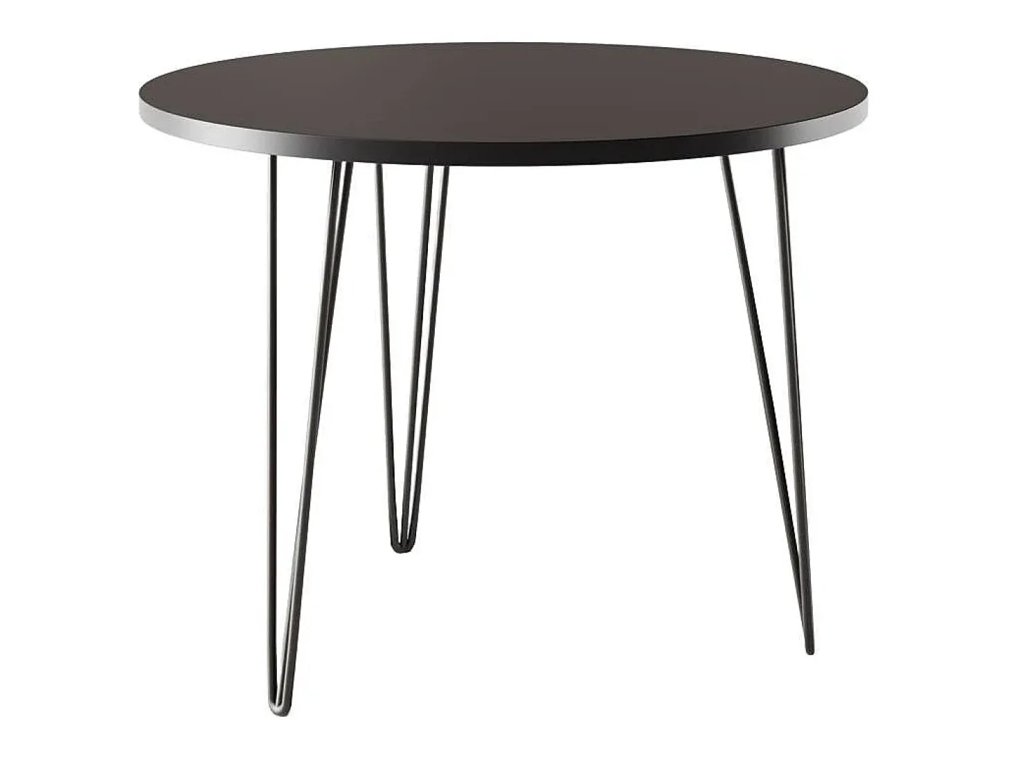 Mesa redonda MIKA Ø90 cm para cozinha, sala de estar, sala de jantar Preta