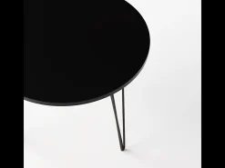 Mesa redonda MIKA Ø90 cm para cozinha, sala de estar, sala de jantar Preta