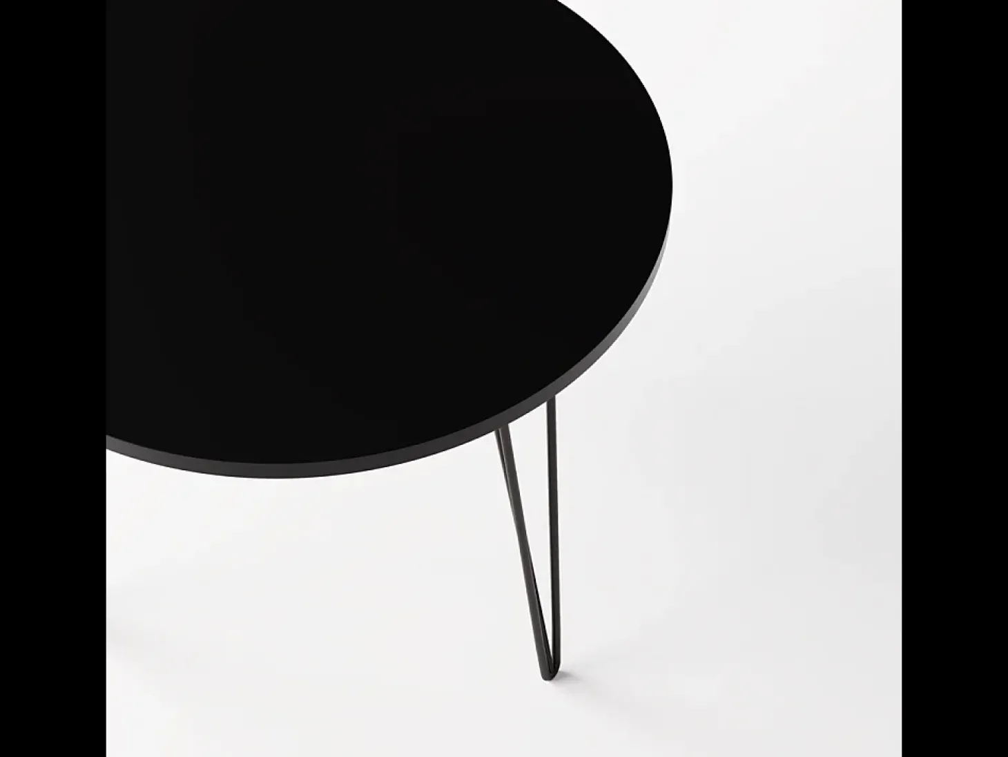 Mesa redonda MIKA Ø90 cm para cozinha, sala de estar, sala de jantar Preta
