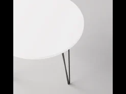Mesa redonda MIKA Ø90 cm para cozinha, sala de estar, sala de jantar Branca