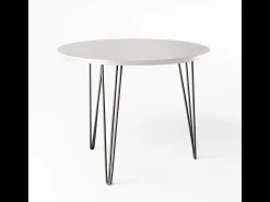 Mesa redonda MIKA Ø90 cm para cozinha, sala de estar, sala de jantar Cinza