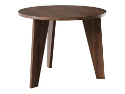 Mesa redonda ROSE Ø90 cm para cozinha, sala de estar, sala de jantar Carvalho Chocolate