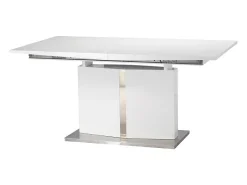 Mesa refeições extensível TRINITY de Pascal Morabito, 6-8 lugares, MDF branco.