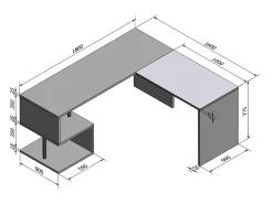 Mesa Sasha, mesa de canto para PC, mesa de escritório multiuso, mesa multiposições que economiza espaço, 100% Fabricado na Itália, 160x60h78 cm, Carvalho