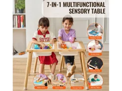 Mesa Sensorial, SucceBuy Conjunto de Mesa e Cadeira Sensorial para Crianças com 2