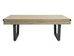 Mesa transformável bilhar e pingue-pongue, cor natural clara e preto C213,4 cm MELIAN
