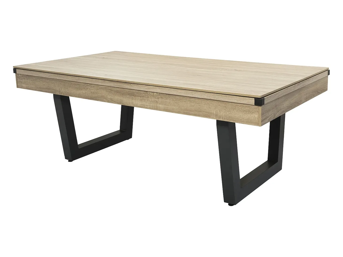 Mesa transformável bilhar e pingue-pongue, cor natural clara e preto C213,4 cm MELIAN