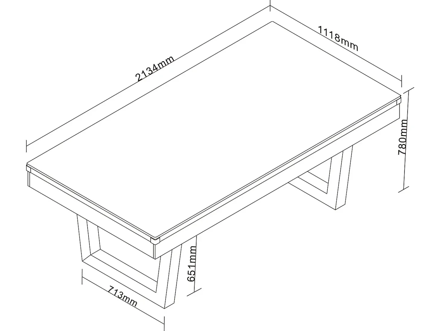 Mesa transformável bilhar e pingue-pongue, cor natural clara e preto C213,4 cm MELIAN