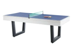 Mesa transformável bilhar e pingue-pongue branco e preto C213,4 - MELIAN