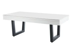 Mesa transformável bilhar e pingue-pongue branco e preto C213,4 - MELIAN