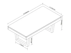 Mesa transformável bilhar e pingue-pongue branco e preto C213,4 - MELIAN