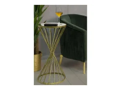 Mesa VKH591, Ouro, 35x35x70 cm, Kendra Home
