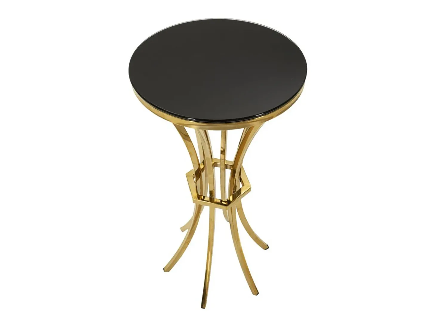 Mesa VKH880, Ouro, 40x40x81 cm, Kendra Home