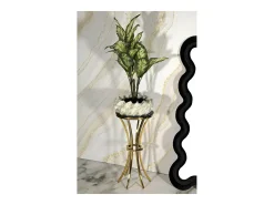 Mesa VKH880, Ouro, 40x40x81 cm, Kendra Home