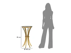 Mesa VKH880, Ouro, 40x40x81 cm, Kendra Home