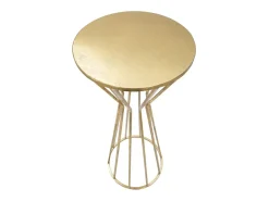 Mesa VKH580, Ouro, 38x38x100 cm, Kendra Home