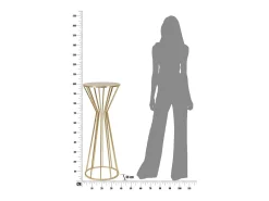 Mesa VKH580, Ouro, 38x38x100 cm, Kendra Home