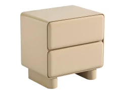 mesa-de-cabeceira com 2 gavetas mdf bege lacado - AUNELA