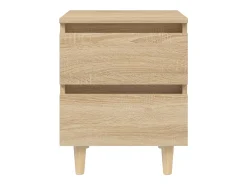 Mesas cabeceira 2 pcs c/ pernas pinho 40x35x50 cm carv. sonoma
