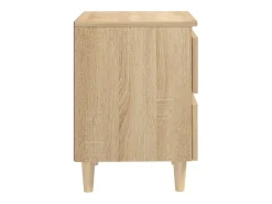 Mesas cabeceira 2 pcs c/ pernas pinho 40x35x50 cm carv. sonoma