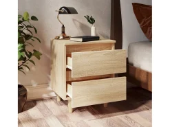 Mesas cabeceira 2 pcs c/ pernas pinho 40x35x50 cm carv. sonoma