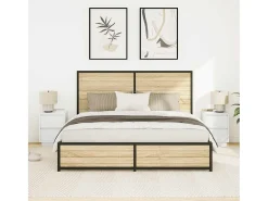 Mesas cabeceira c/ luzes LED 2 pcs 38x34x50 cm branco