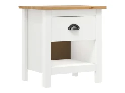 Mesas cabeceira Hill 2 pcs 46x35x49,5cm pinho maciço