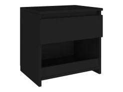Mesas de cabeceira 2 pcs 40x30x39 cm contraplacado preto