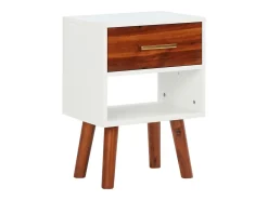 Mesas de cabeceira 2 pcs 40x30x57 cm madeira de acácia maciça