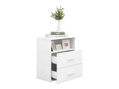 Mesas de cabeceira 2 pcs 50x32x60 cm branco