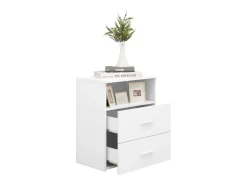 Mesas de cabeceira 2 pcs 50x32x60 cm branco