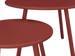 Mesas encaixáveis de jardim em metal Vermelho - MIRMANDE de MYLIA