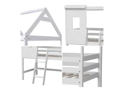 Mezzanine cama para crianças 190x90cm MARGOT branco