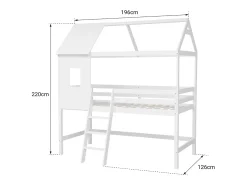 Mezzanine cama para crianças 190x90cm MARGOT branco