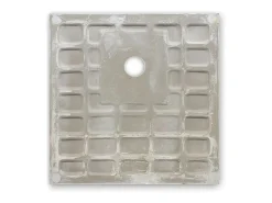 Milano dunne vierkante witte douchebak in steeneffecthars, antislip, 70x70h cm