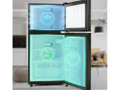 Mini Frigorífico - Congelador 22L + Frigorífico 38L - 42x45,5x86,8cm - 172 kWh/ano, Luz LED - Classe F - Preto