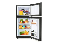 Mini Frigorífico - Congelador 22L + Frigorífico 38L - 42x45,5x86,8cm - 172 kWh/ano, Luz LED - Classe F - Preto