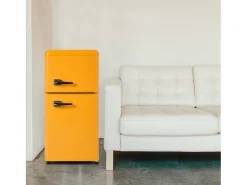 Mini geladeira 22L + 38L, 7 nível de temperatura, -27 ° C∽13 ° C, som 45 dB, classe de energia E, 102kWh/ano, 42x45.5x88.8cm