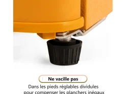 Mini geladeira 22L + 38L, 7 nível de temperatura, -27 ° C∽13 ° C, som 45 dB, classe de energia E, 102kWh/ano, 42x45.5x88.8cm